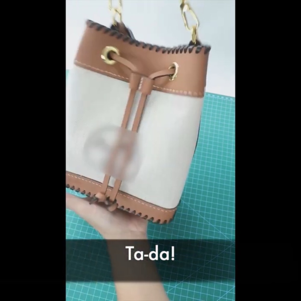 The Totery Shibuya DIY soft sided dust bag bucket kit w/crossbody strap NWT - Picture 4 of 5